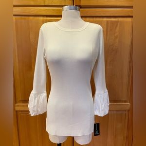 INC international concepts Luxe sweater in washed white